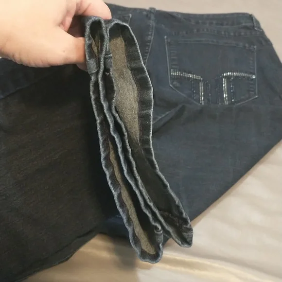 NYDJ dark wash bootcut blingy back pockets - Picture 3 of 13